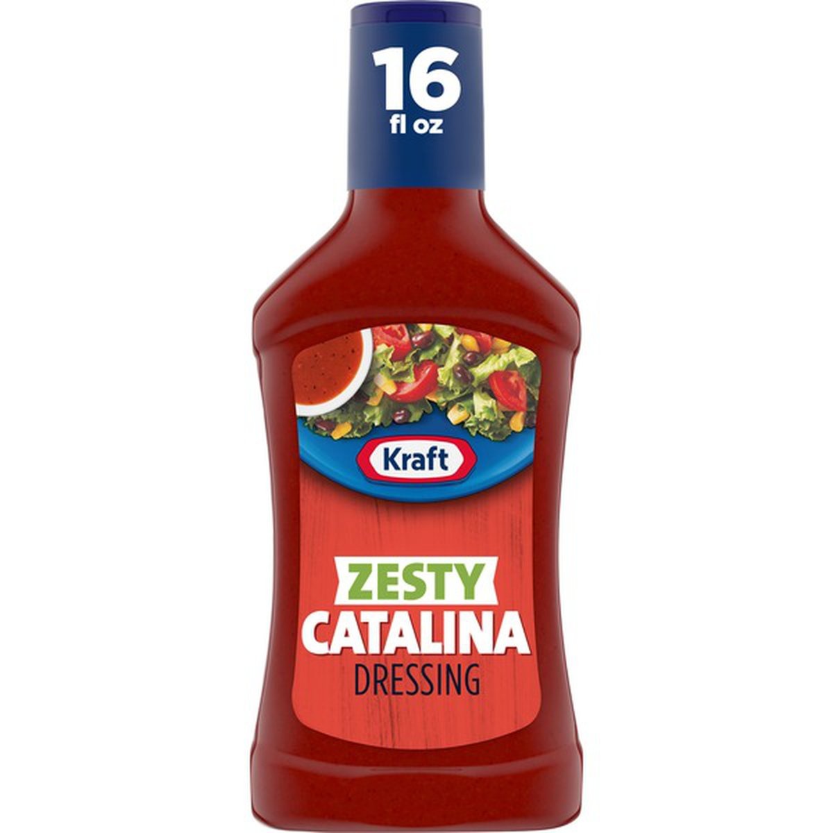slide 1 of 1, Kraft Zesty Catalina Salad Dressing, 16 fl oz