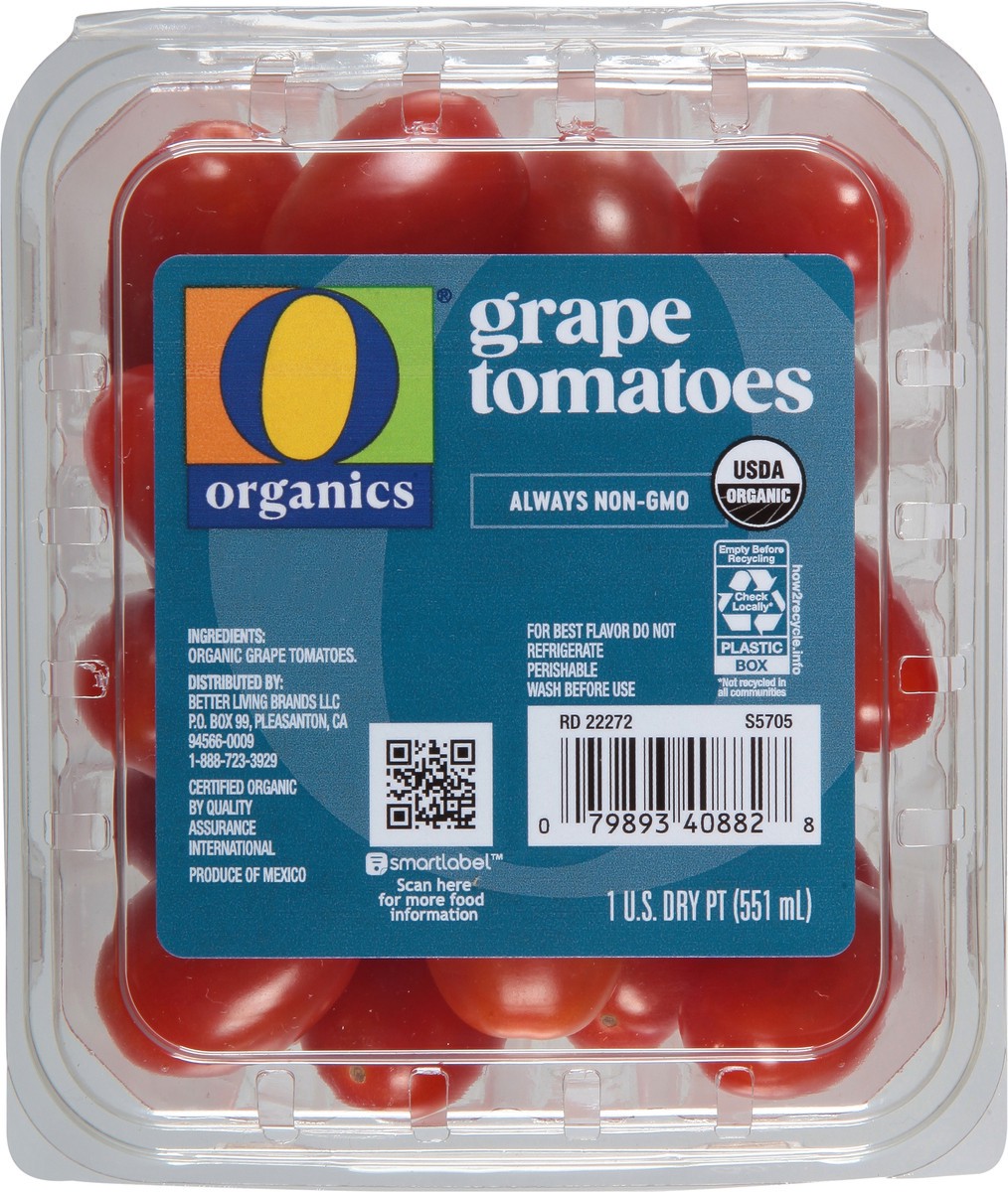 slide 3 of 10, O Organics Organic Grape Tomatoes, 1 pint