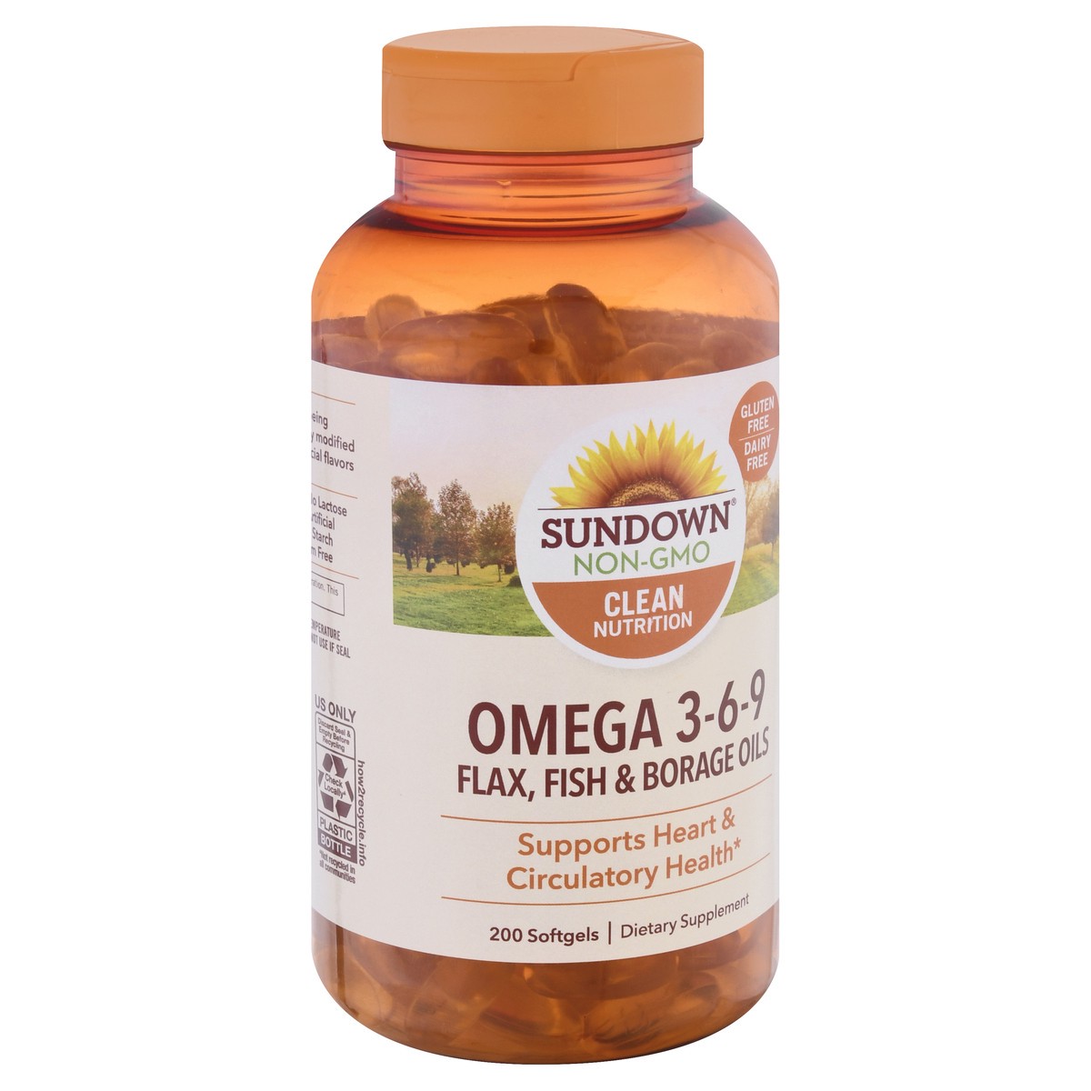 slide 5 of 9, Sundown Non-GMO Softgels Omega 3-6-9 200 ea, 200 ct