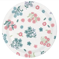 Holiday Home Easter 8.75-Inch Round Dinner Paper Plates - Gingham, 8 pk