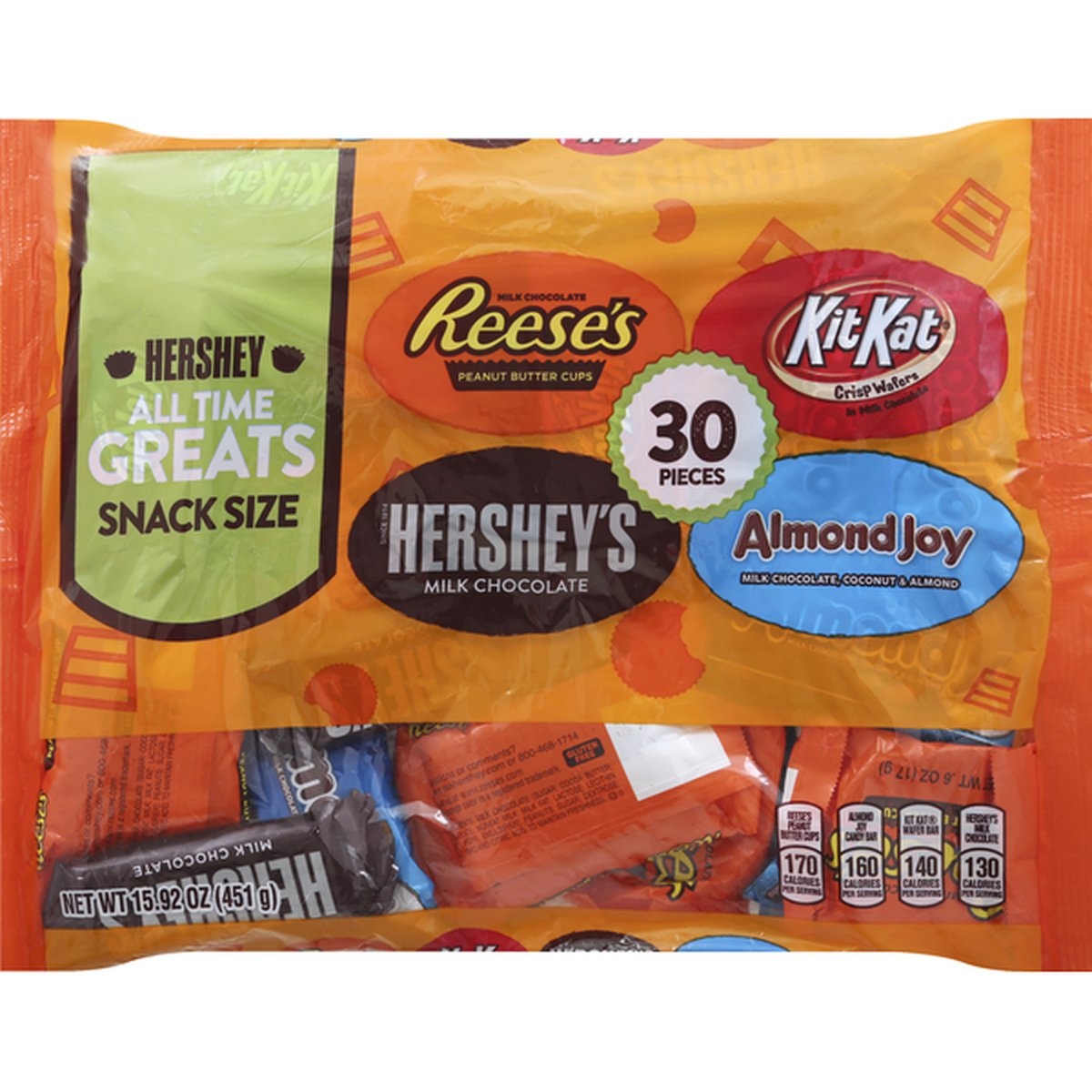 slide 1 of 1, Hershey's Candy, All Time Greats, Snack Size, 15.9 oz