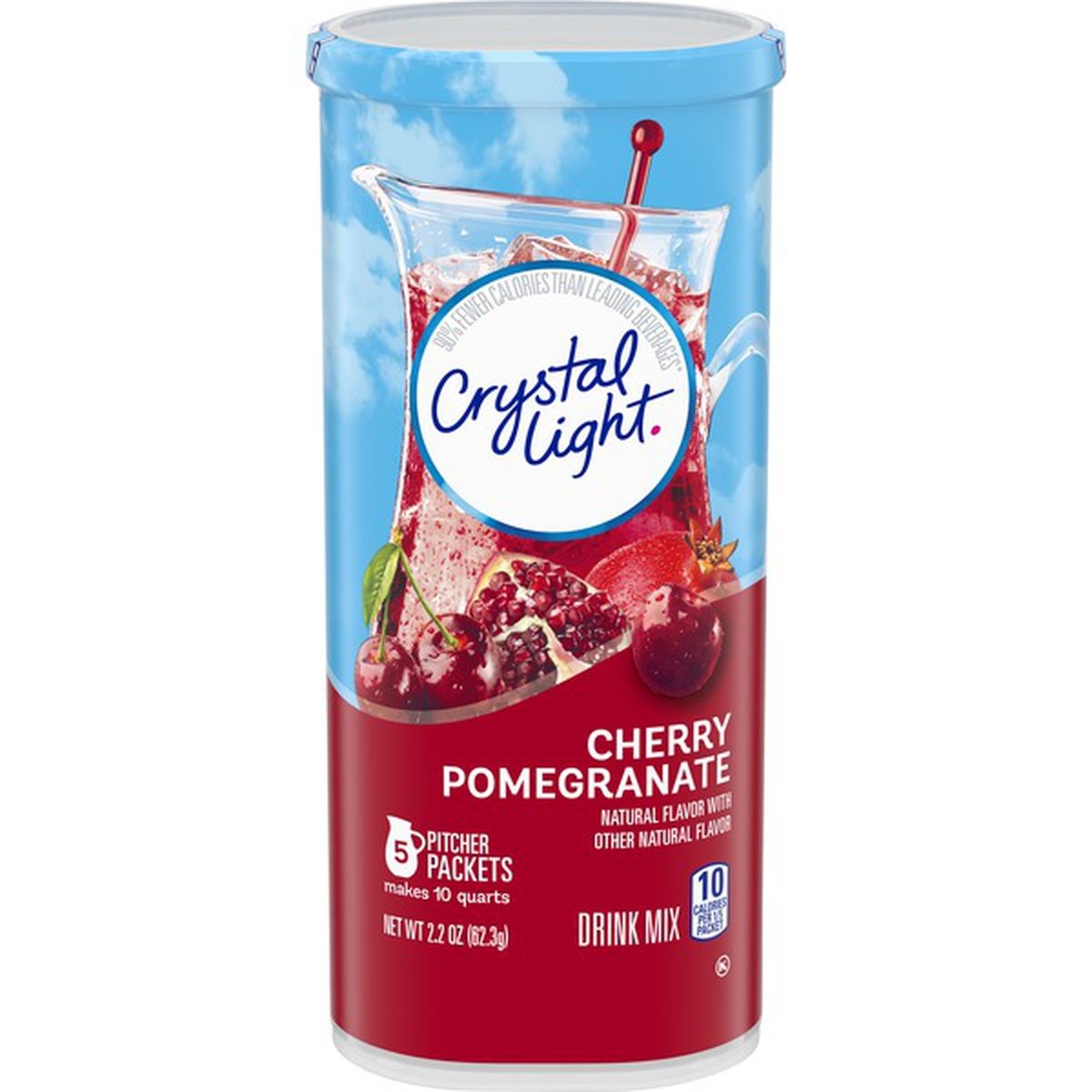 slide 1 of 1, Crystal Light Cherry Pomegranate Naturally Flavored Powdered Drink Mix, 5 ct