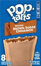 Pop-Tarts Toaster Pastries, Breakfast Foods, Kids Snacks, Frosted Brown Sugar Cinnamon, 13.5oz Box, 8 Pop-Tarts