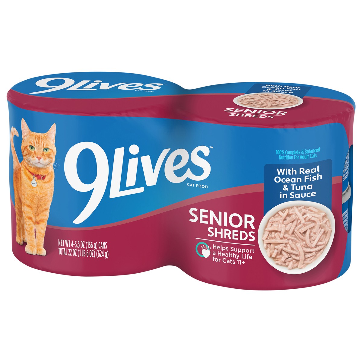 slide 3 of 4, 9Lives Senior Tender Morsels Canned Food, 22 oz