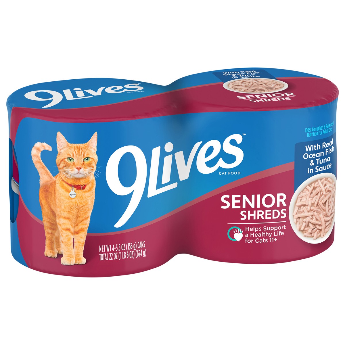 slide 2 of 4, 9Lives Senior Tender Morsels Canned Food, 22 oz