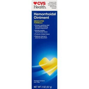 slide 1 of 1, CVS Health Hemorrhoidal Ointment, 2 Oz, 1 ct
