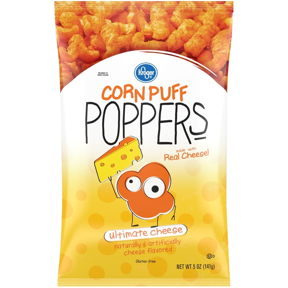 slide 1 of 1, Kroger Corn Puff Poppers Ultimate Cheese, 5 oz