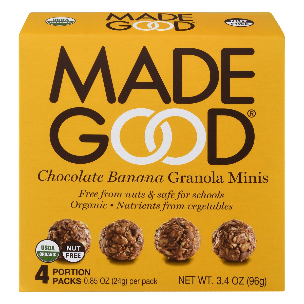 slide 1 of 10, MadeGood Granola Minis, Chocolate Banana, 13.6 oz