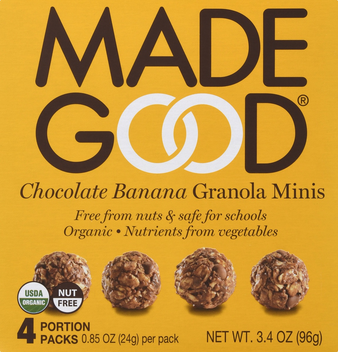 slide 9 of 10, MadeGood Granola Minis, Chocolate Banana, 13.6 oz