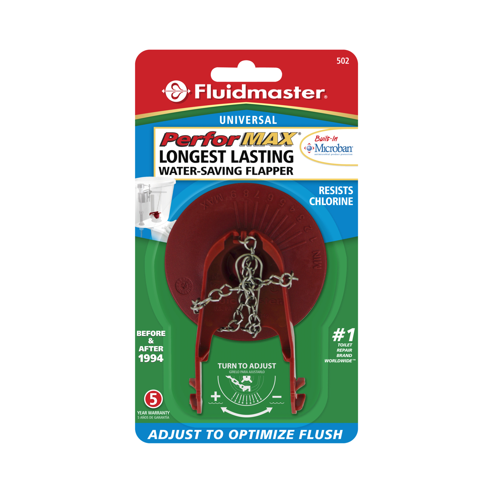 slide 1 of 1, Fluidmaster PerforMAX Adjustable Water-Saving Flapper, 1 ct