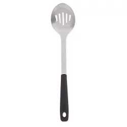 Our Table Metal Slotted Spoon - Black