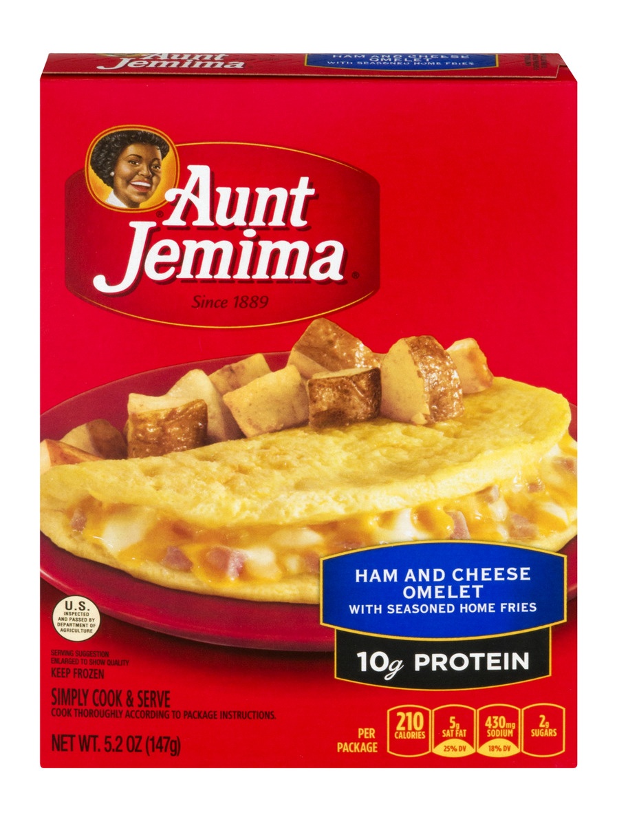 slide 1 of 9, Aunt Jemima Ham Cheese Omelette Entree, 5.2 oz