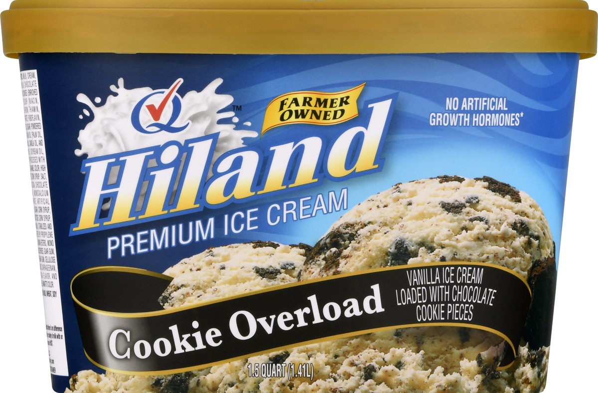 slide 8 of 13, Hiland Dairy Premium Cookie Overload Ice Cream 1.5 qt, 1.5 qt