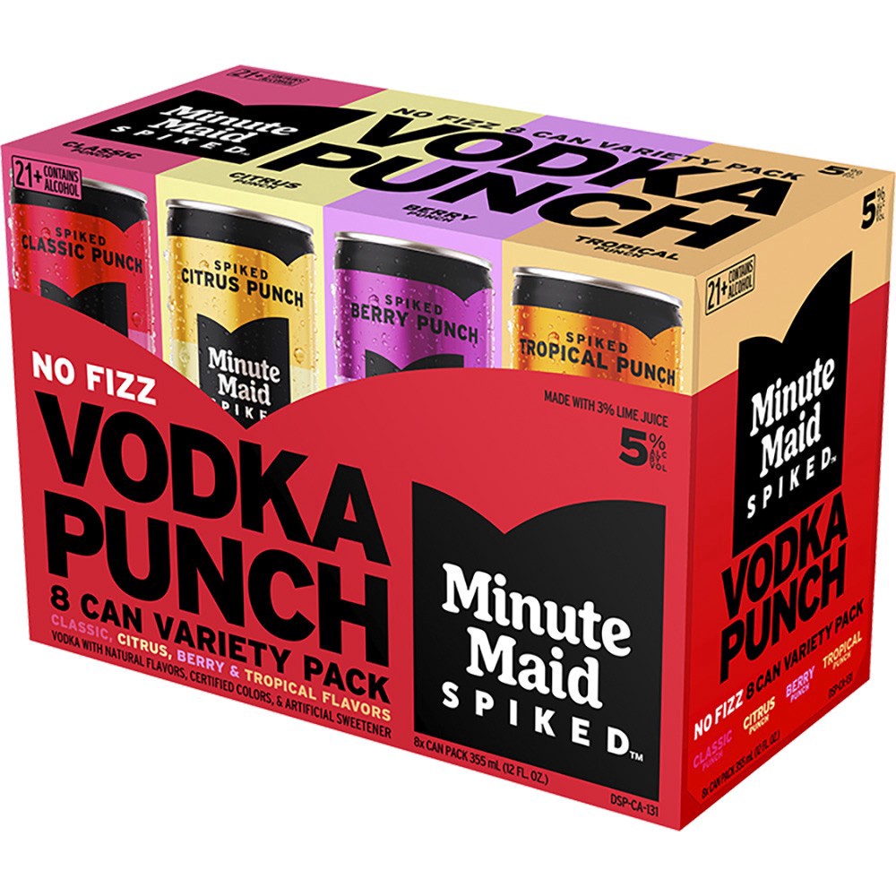 slide 1 of 1, Minute Maid Spiked Vodka Punch Vp, 8 ct; 12 oz