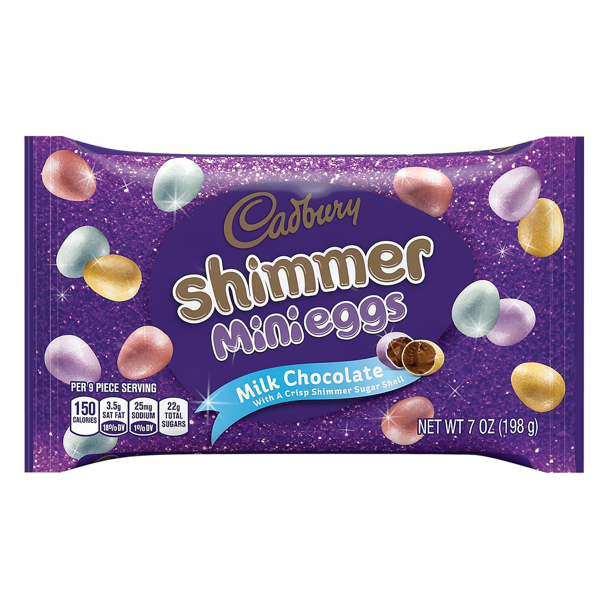 slide 1 of 1, Cadbury Shimmer Milk Chocolate Mini Eggs 7 oz, 1 ct