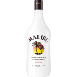 Malibu White Rum with Coconut Liqueur with Dole Pineapple Juice Can, 1.75 L Bottle, 42 Proof