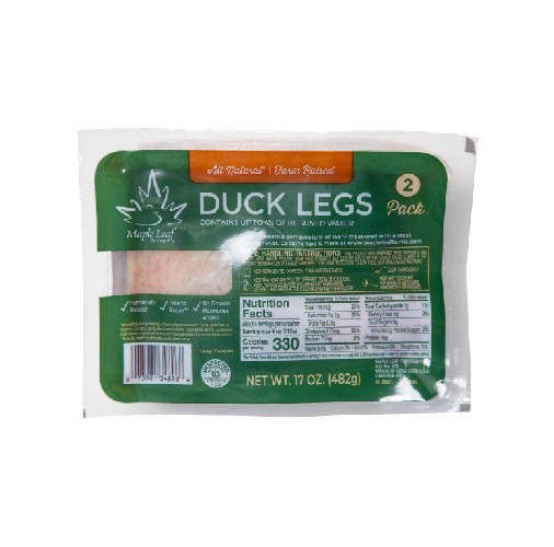 slide 1 of 1, Maple Leaf Farms Duck Meat- Maple Leaf All Natural Duck Leg And Thigh, 17 oz