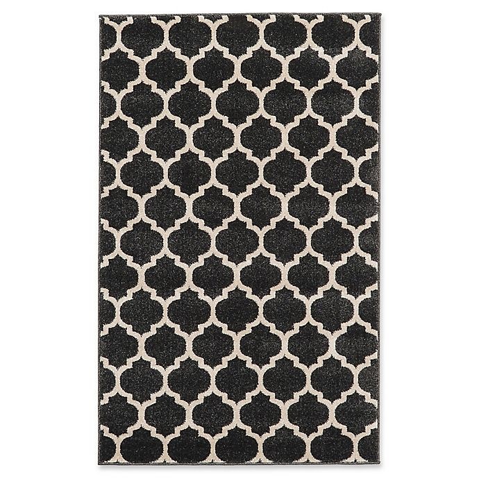 slide 1 of 6, Unique Loom Philadelphia Trellis 3'3 x 5'3 Area Rug - Black, 1 ct