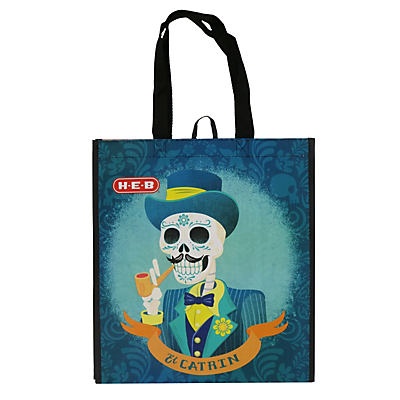 slide 1 of 1, H-E-B Day Of The Dead El Catrin & Catrina Reusable Bag, 1 ct