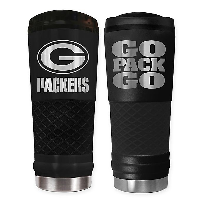 slide 1 of 1, NFL Green Bay Packers Powder Coated Stealth Draft Tumbler, 24 oz