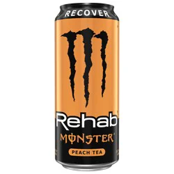 Monster Energy Rehab Peach Tea Energy + Tea Energy Drink - 15.5 Fl. Oz.