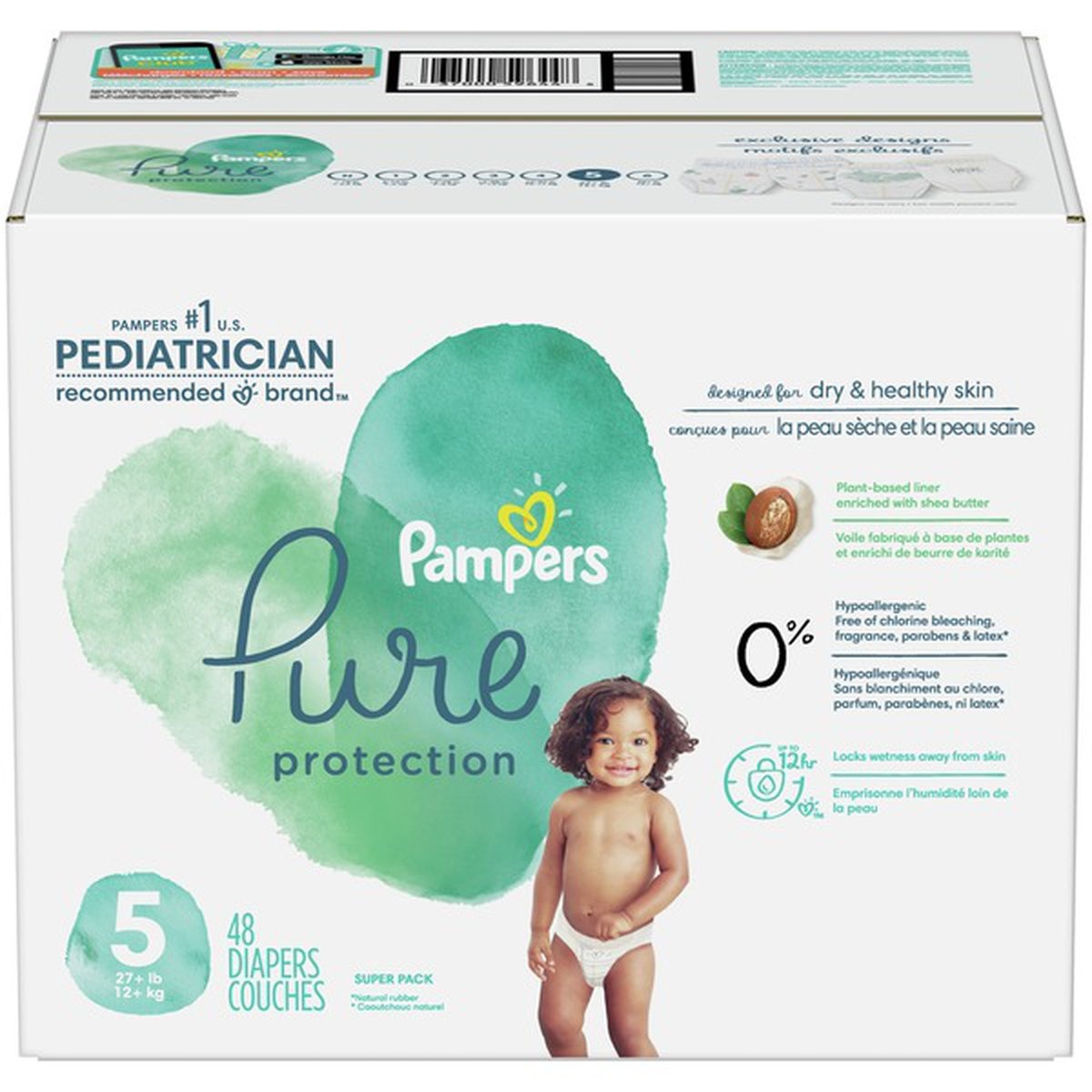 slide 1 of 1, Pampers Diapers Size 5, 48 ct