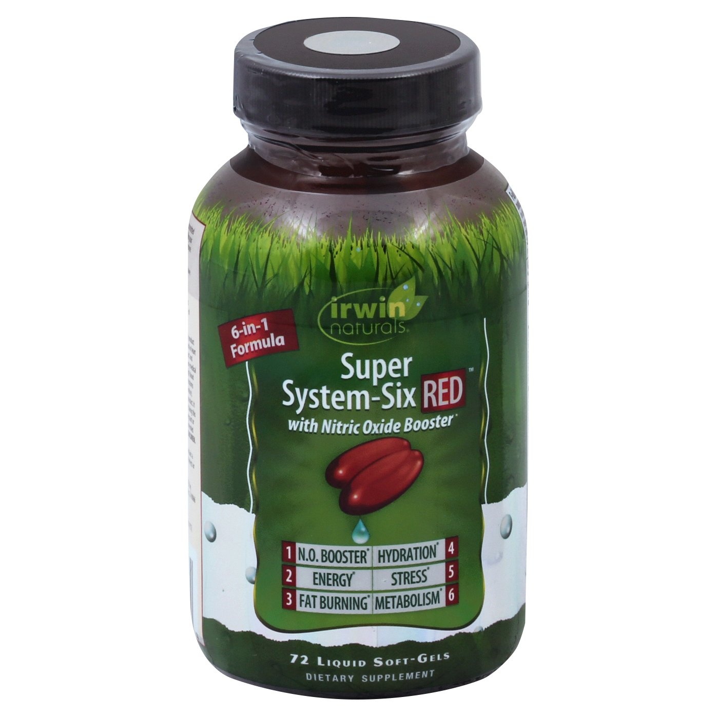 slide 1 of 1, Irwin Naturals Super System Six Red With Nitric Oxide Booster, 72 ct