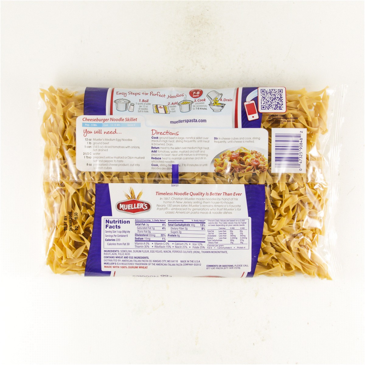 slide 2 of 2, Mueller's Medium Egg Noodles, 12 oz