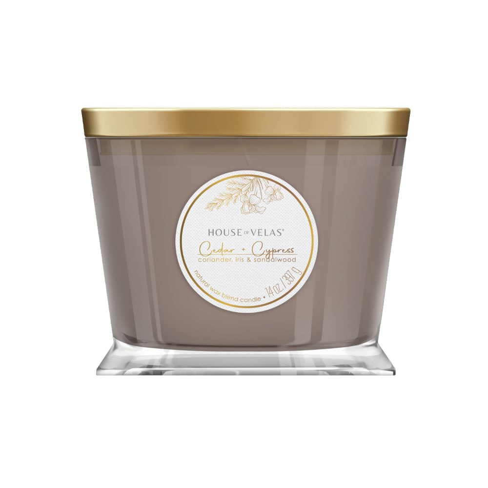 slide 1 of 1, House of Velas Jar Candle Cedar & Cypress, 14 oz
