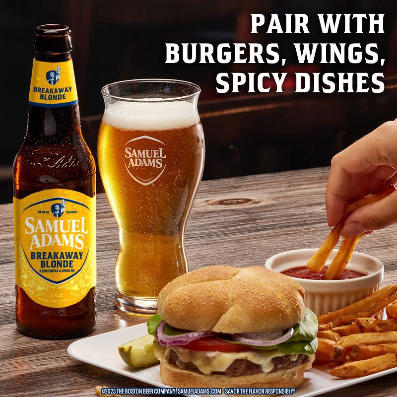 slide 5 of 8, Samuel Adams Breakaway Blonde Ale Seasonal Beer - 6pk/12 fl oz Bottles, 6 ct; 12 fl oz