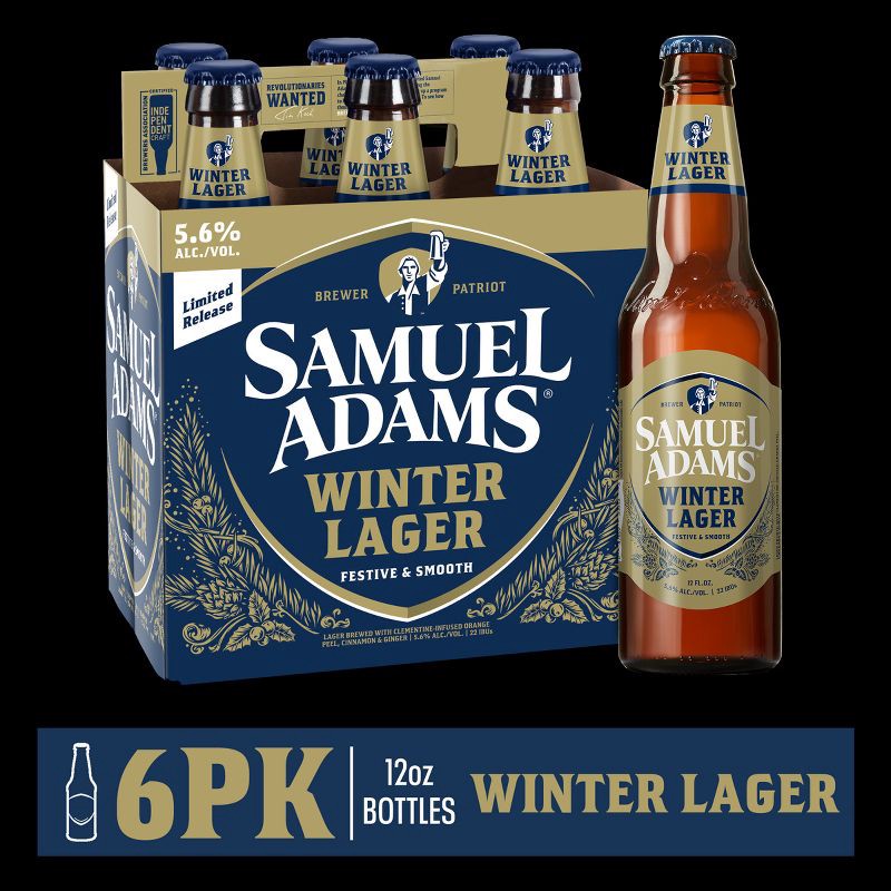 slide 7 of 7, Samuel Adams Winter Lager Seasonal Beer - 6pk/12 fl oz Bottles, 6 ct; 12 fl oz