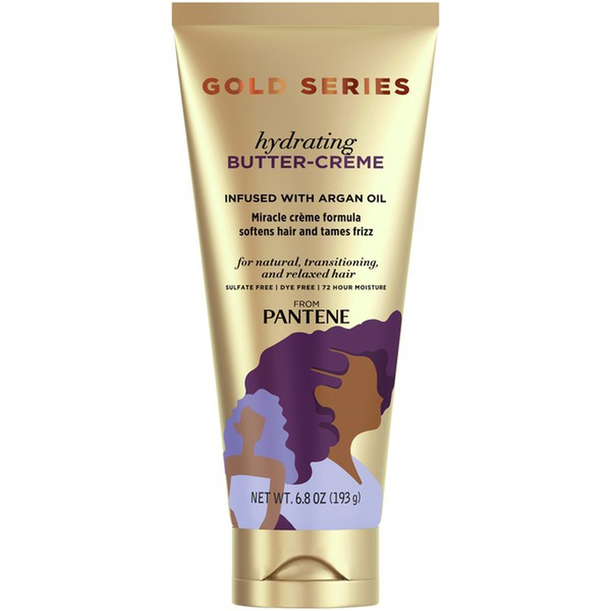 slide 1 of 1, Pantene Gold Series From Butter Cream With Argan Oil For Curly, 6.8 oz