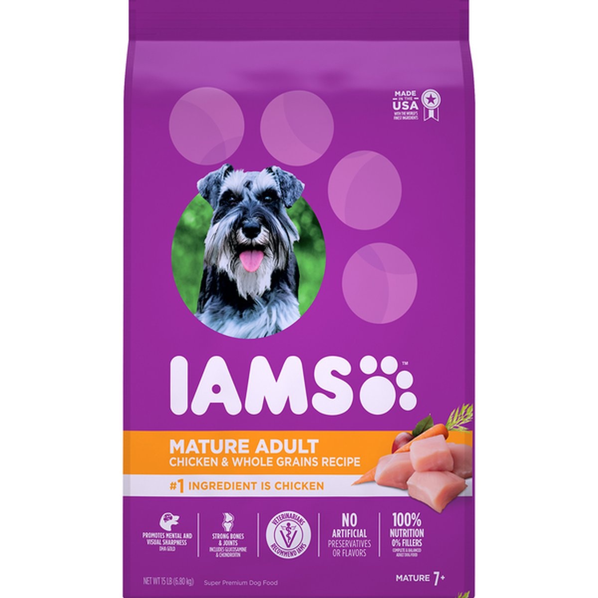 slide 1 of 1, Iams Proactive Health Mature Adult Super Premium Dog Food, 15 lb