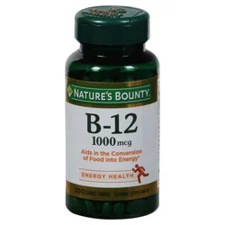 NATURE'S BOUNTY Vitamin B12 Energy Health Tablets, 1000 mcg