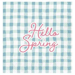 Holiday Home Easter 6.5-Inch Paper Lunch Napkins - Gingham, 16 pk