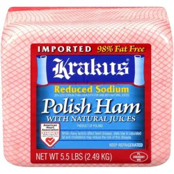 Krakus Reduced Sodium Polished Ham with Natural Juices - Deli Fresh Sliced - price per lb
