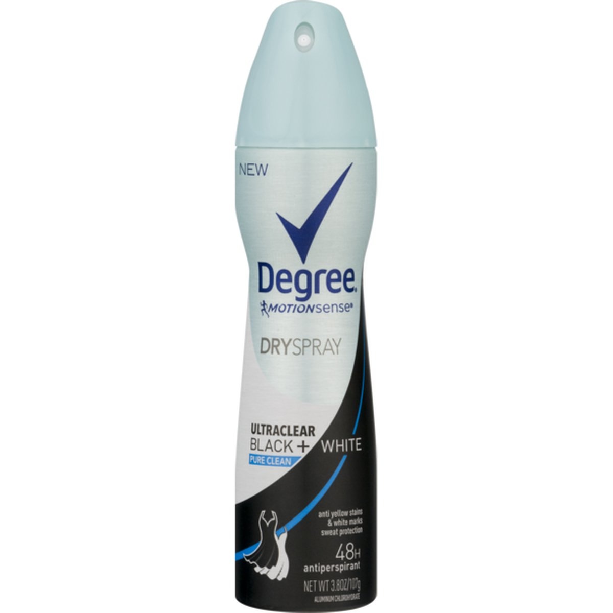 slide 1 of 1, Degree Antiperspirant Dry Spray Pure Clean, 3.8 oz