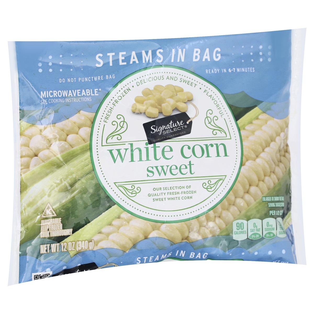 slide 2 of 9, Signature Select Steams in Bag Sweet White Corn 12 oz, 12 oz