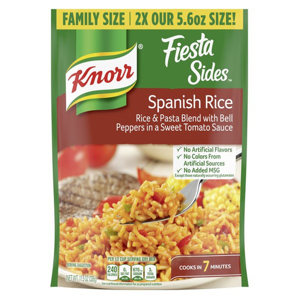 slide 1 of 1, Knorr Fiesta Side Dish Spanish Rice, 11.5 oz