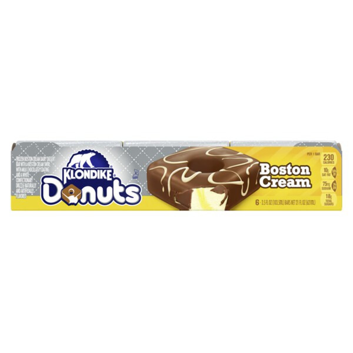 slide 1 of 1, Klondike Frozen Dairy Dessert Boston Cream Donut, 3.5 fl oz