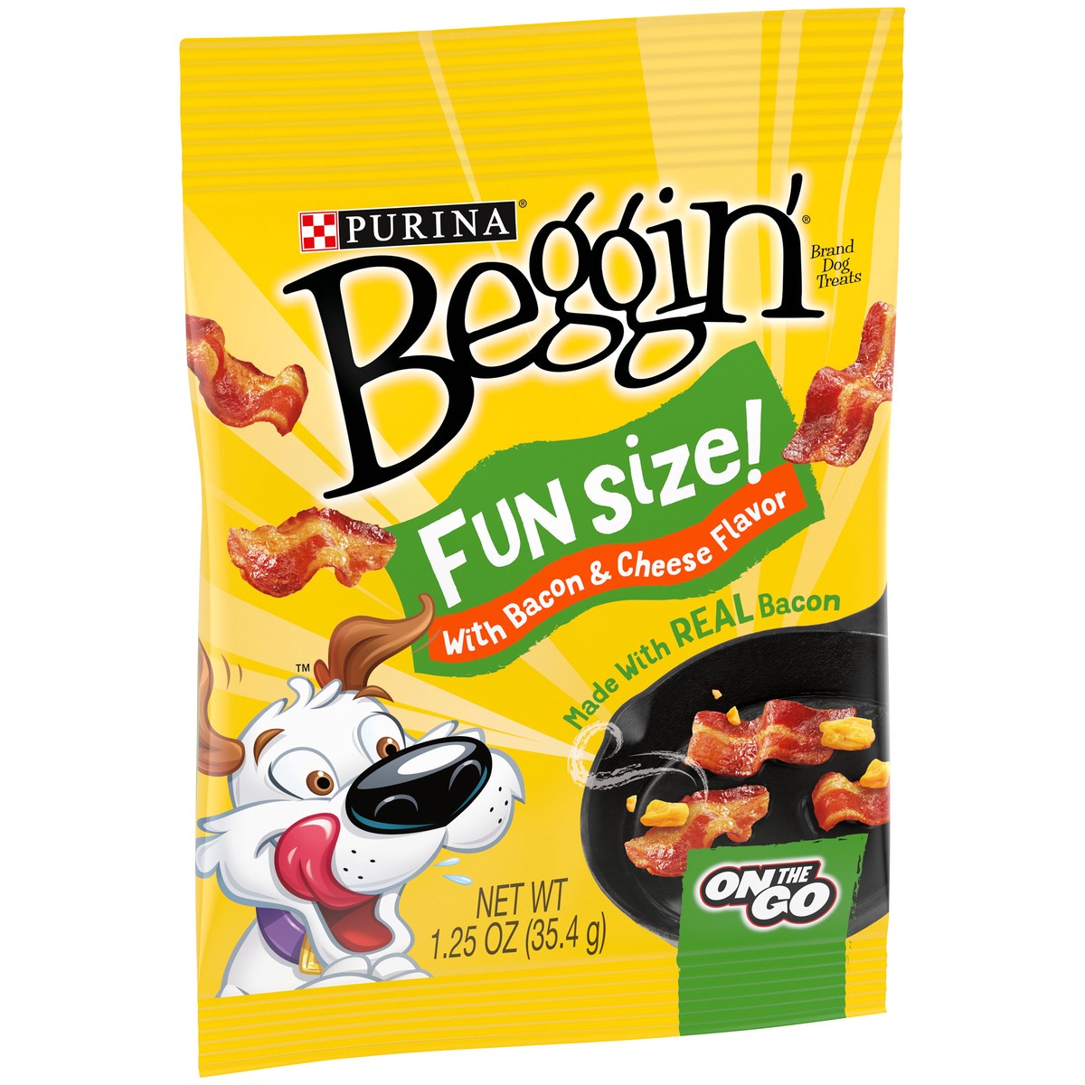 slide 2 of 9, Beggin' Dog Treats, Bacon & Cheese Flavor, Fun Size, 1.25 Ounce, 1.25 oz