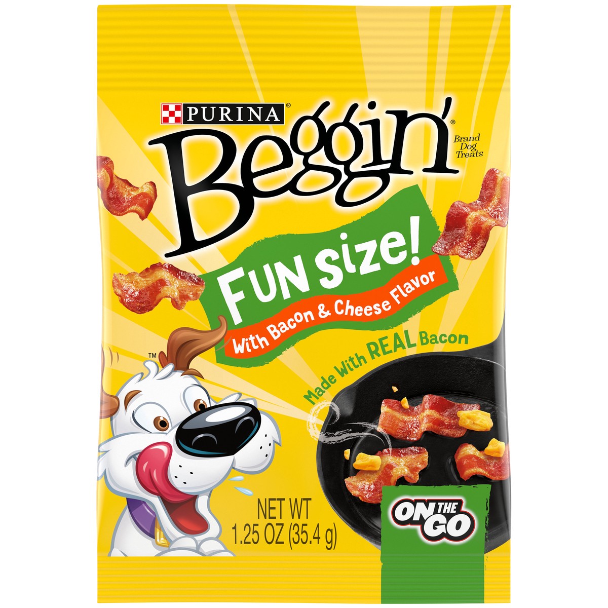 slide 1 of 9, Beggin' Dog Treats, Bacon & Cheese Flavor, Fun Size, 1.25 Ounce, 1.25 oz