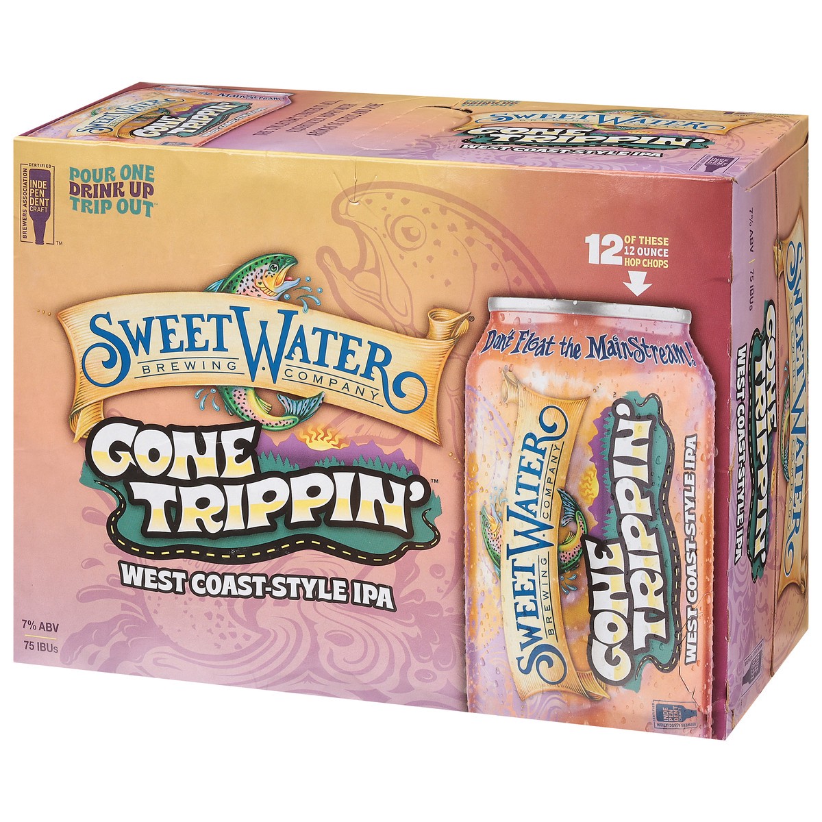 slide 9 of 9, SweetWater Brewing Company West Coast-Style IPA Gone Trippin' Beer 12 - 12 oz Cans, 12 ct; 12 oz