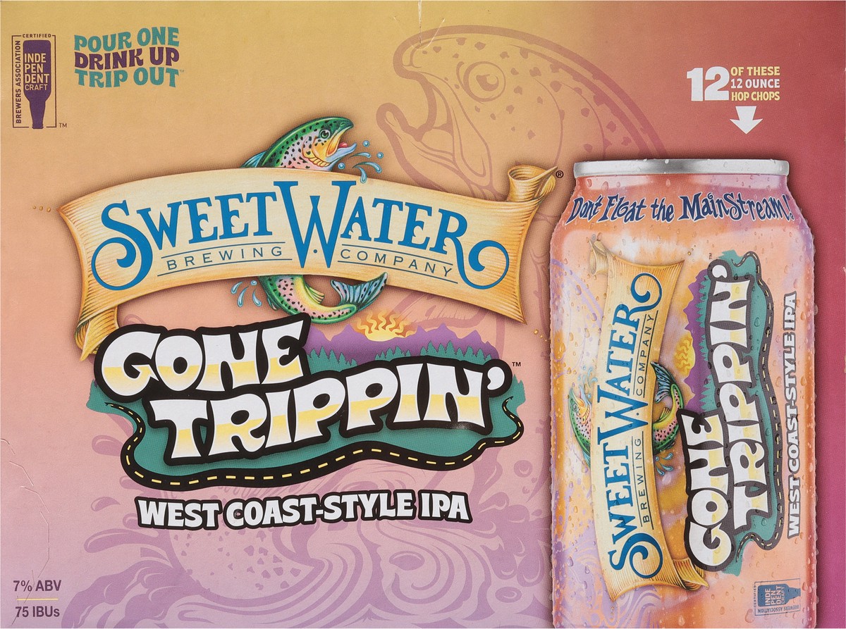 slide 4 of 9, SweetWater Brewing Company West Coast-Style IPA Gone Trippin' Beer 12 - 12 oz Cans, 12 ct; 12 oz