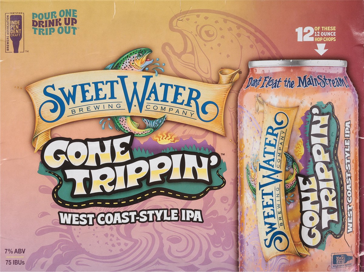 slide 7 of 9, SweetWater Brewing Company West Coast-Style IPA Gone Trippin' Beer 12 - 12 oz Cans, 12 ct; 12 oz