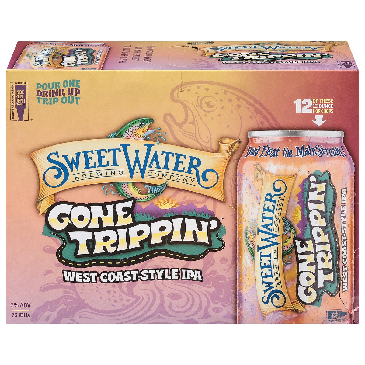 slide 1 of 9, SweetWater Brewing Company West Coast-Style IPA Gone Trippin' Beer 12 - 12 oz Cans, 12 ct; 12 oz