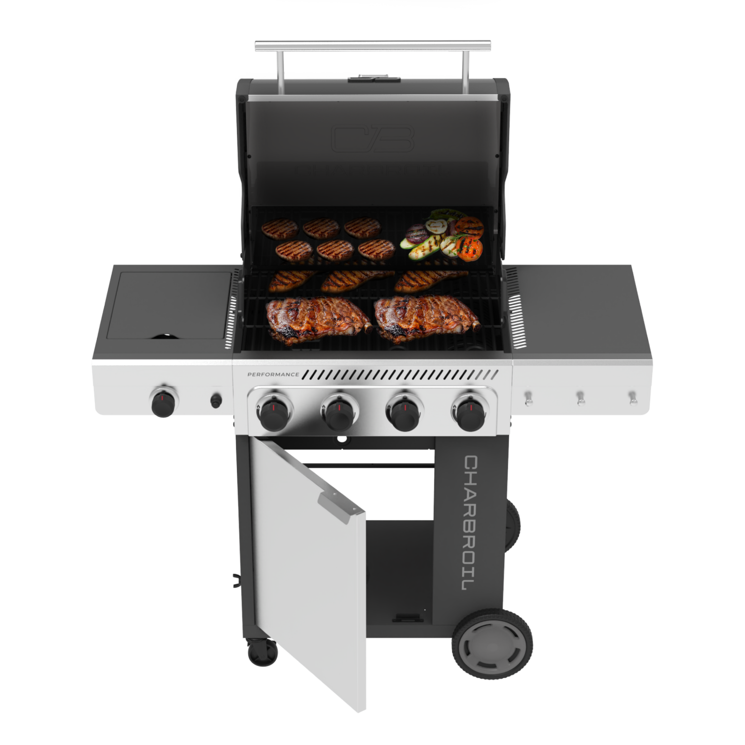 slide 5 of 5, Char-Broil Char-Broil Performance 4 BR Gas Grill with Side Burner, 1 ct