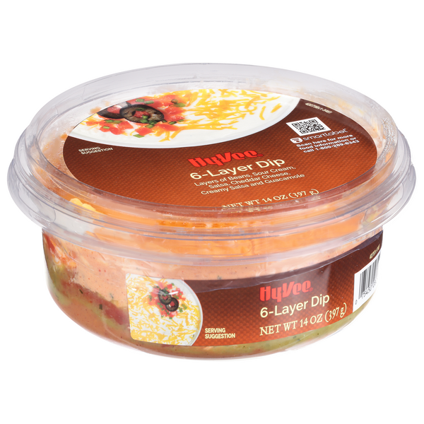 slide 1 of 1, Hy-Vee 6-Layer Dip, 14 oz