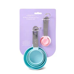 Holiday Home Measuring Cups and Spoons Set, 8 pc