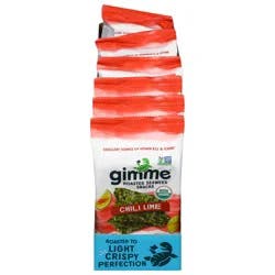 gimMe Organic Roasted Chili Lime Seaweed Snacks 0.35 oz